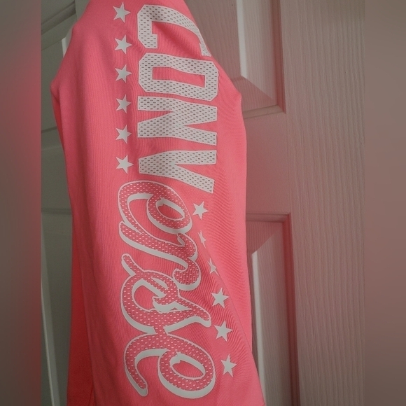 NWT Converse High Rise Biker Shorts Barbie Pink Stretchy Girls L - Picture 3 of 5